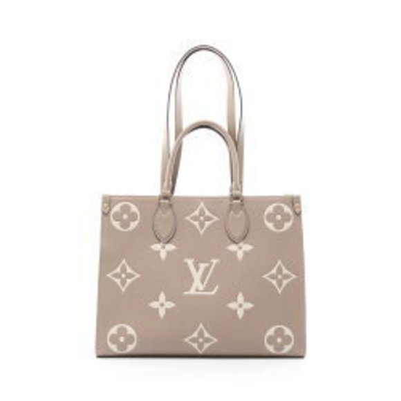 Louis Vuitton Onthego Empreinte Tourterelle Creme Tote Bag Ivory White - Picture 1 of 5